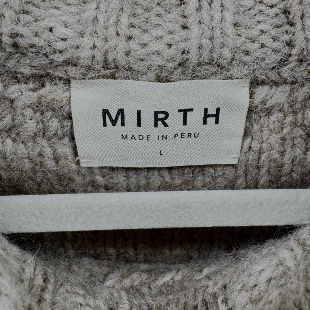 NWOT Mirth baby alpaca wool shell vest in graham cracker szL minimalist feminine - Picture 4 of 10